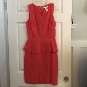 Max Studio Eyelet Peplum Sheath Dress